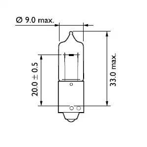 Лампа 12V HY21W BAW9 12V PHILIPS 12146CP PHILIPS