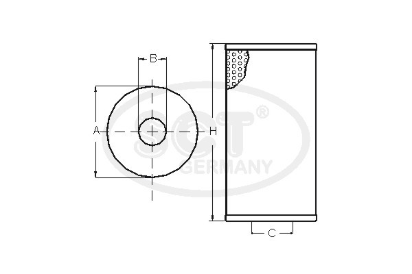 Фильтр масляный SH4049P SCT