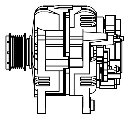 Генератор для а/м VAG Octavia I (00-) 1.6i/1.8T 120A (LG 1809) LG1809 START VOLT