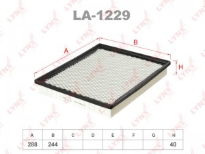 фильтр воздушный! 288x244x40\ Jeep Grand Cherokee 4.0i/4.7i/5.2i/5.9i 91> LA-1229 LYNXAUTO