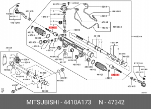 ТЯГА РУЛЕВОГО УПРАВЛЕНИЯ 4410A173 4410A173 MITSUBISHI