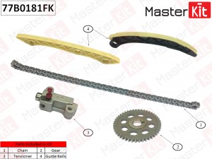 Комплект цепи ГРМ Honda Accord/CR-V 2.0i R20A 08-15 77B0181FK 77B0181FK MASTER KIT