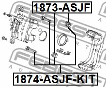 Втулка направляющая передн суппорта OPEL ASTRA J (компл-2шт) 1874-ASJF-KIT 1874-ASJF-KIT FEBEST