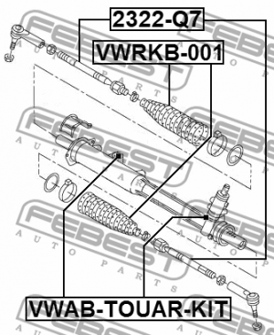 Опора рулевой рейки VWAB-TOUAR-KIT VWAB-TOUAR-KIT FEBEST