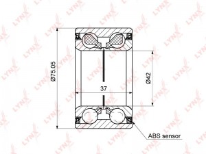 Подшипник ступицы BMW 1 (E81,E87),3 (E90) (05-) задней LYNX WB-1218 LYNXAUTO