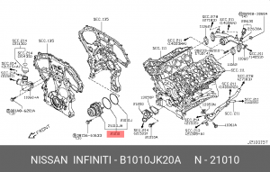 НАСОС ОХЛАЖДАЮЩЕЙ ЖИДКОСТИ B1010-JK20A B1010-JK20A NISSAN