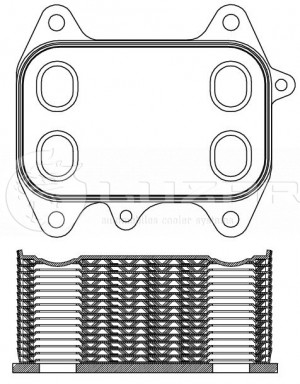 Радиатор масл. для а/м VW Golf VI (08-)/Tiguan (08-) 1.6D/2.0D  LOc1806 LOC1806 LUZAR