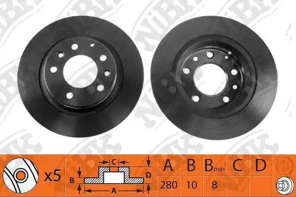 Диск тормозной MAZDA 6 07/MX-5 08/MAZDA 323 0104/MAZDA 626 9902 задний RN1208 RN1208 NIBK