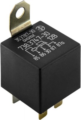 Реле электромагнитное 12V 5-ти контактное 50А замыкающее с кронштейном ЭМИ 35.3787-30 EMI