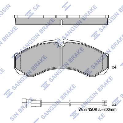 Тормозная колодка SP2638 SP2638 SANGSIN