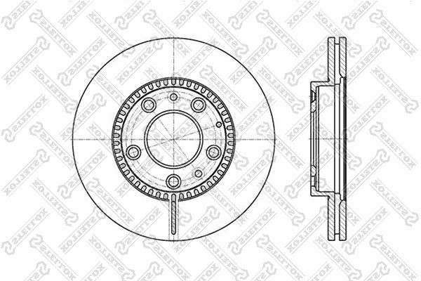 диск тормозной передний!\ Mazda 323/6/626 1.8/2.0/2.0TD 98>, Faw 6020-3241V-SX STELLOX