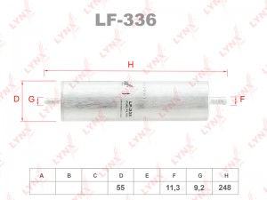фильтр топливный!\ Audi A4/A5 2.0TDi/2.7TDi/3.0TDi 07> LF-336 LYNXAUTO