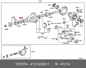 шайба редуктора заднего!\ Toyota 41214-26011 TOYOTA