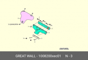Прокладка выпускного коллектора 1008200XEC01 GREAT WALL
