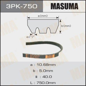 ремень поликлиновой! 3PK750\ Toyota Camry 3PK-750 MASUMA