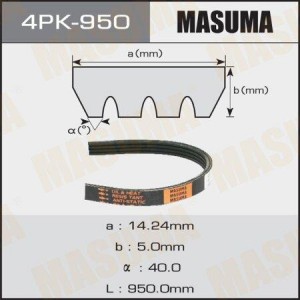 ремень поликлиновый! 4PK950\ 4PK-950 MASUMA