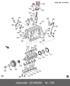 Поршень std в сборе 25190255 25190255 GENERAL MOTORS
