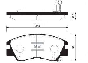 Колодки тормозные дисковые Mitsubishi Pajero 3.0/2.5TD 87-91/L200/L300 1.6-2.5TD SP1135 SANGSIN