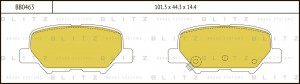Колодки тормозные дисковые задние CITROEN C4 12-MAZDA 6 12-MITSUBISHI ASX/Outlan BB0463 BLITZ