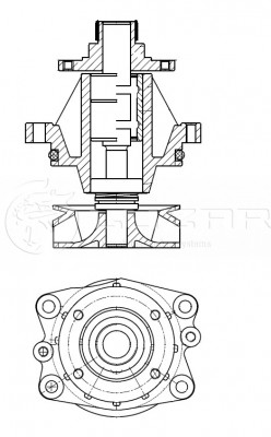 Насос водяной для а/м BMW 3 (E36) (90-)/5 (E34) (89-) 2.0i/2.5i  LWP26105 LWP26105 LUZAR