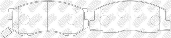 Колодки тормозные TOYOTA Liteace,Townace (88-) передние (4шт.) NIBK PN1328 NIBK