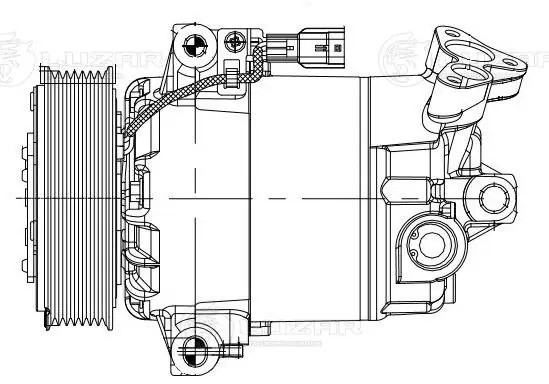 Компрессор кондиц. для а/м Nissan Qashqai (06-) 1.6i LCAC14JB LCAC14JB LUZAR