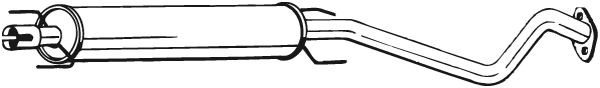 Глушитель OPEL ZAFIRA 1.6i/1.8i 16V средняя часть BOSAL 284-339 BOSAL
