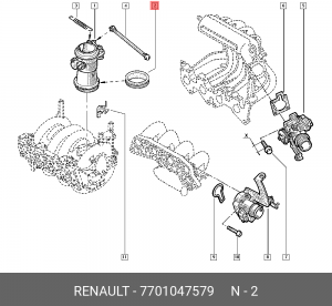 Кольцо уплотнительное дроссельной заслонки RENAULT 7701 047 579 7701047579 RENAULT