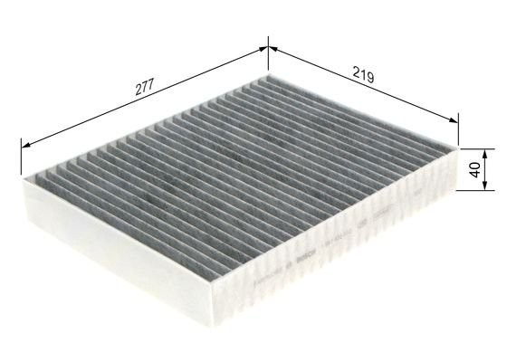 Фильтр воздушный салона VW Touareg (11-) PORSCHE Cayenne (11-) угольный BOSCH 1987435512 BOSCH