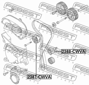 Натяжитель ремня ГРМ SKODA OCTAVIA 2013- 2387-CWVA 2387-CWVA FEBEST