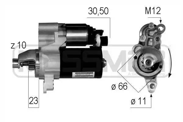 стартер! 12V 1.7Kw\ Audi A4/A5/A6/Q5 1.8/2.0TFSi 07> 220604 ERA