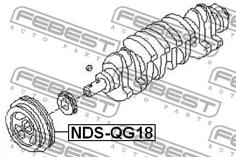 Шкив коленвала NDS-QG18 NDS-QG18 FEBEST