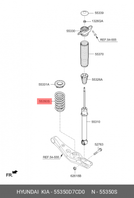 SPRING-RR 55350D7CD0 HYUNDAI