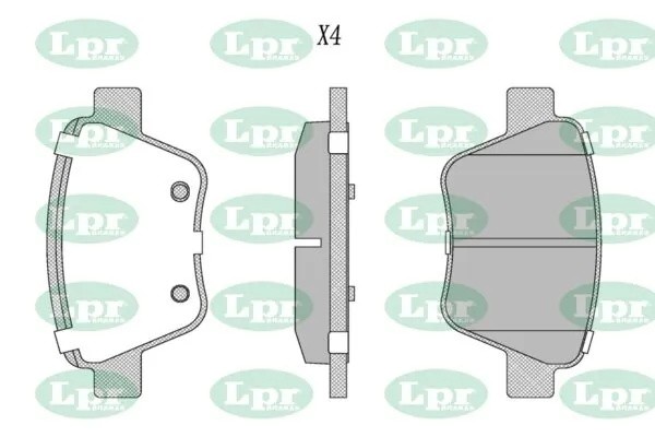 Комплект тормозных колодок 05P1608 05P1608 LPR