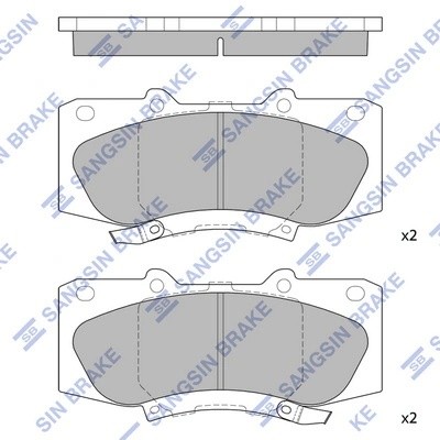 Колодки тормозные TOYOTA Hilux (11-) передние (4шт.) SANGSIN SP1484 SANGSIN