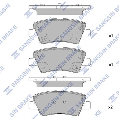 Колодки тормозные дисковые KIA Soul 1.6i/CRDi 09 SP1851 SP1851 SANGSIN