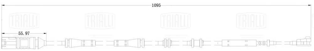 Датчик износа колодок BMW 7 (F01) (08-) зад. L=1095 (PFS 0077) PFS 0077 TRIALLI