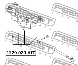 Болт с эксцентриком ремкоплект HYUNDAI SANTA FE 00 2000- 1229-020-KIT 1229-020-KIT FEBEST