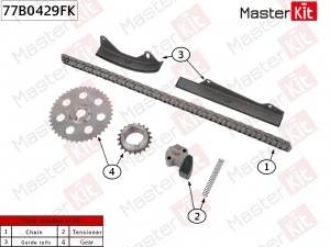 Комплект цепи ГРМ NISSAN TERRANO II (R20) KA24E 77B0429FK 77B0429FK MASTER KIT