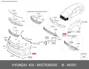 винт!\ Hyundai Solaris 10> 865793K000 HYUNDAI