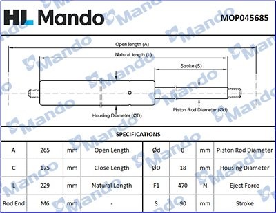 OPEL ASTRA H SEDAN MOP045685 MANDO
