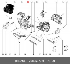 ХОМУТ ТУРБИНЫ 208253737R 208253737R RENAULT