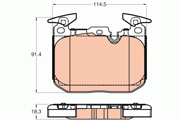 Колодки передние BMW 3 F30 GDB2031 GDB2031 TRW