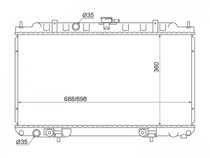 Радиатор NISSAN PRIMERA QR2 01-08 SGNS000212 SGNS000212 SAT