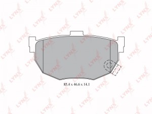 Колодки тормозные дисковые задние BD-3612 LYNXAUTO