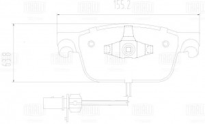 Колодки торм. Audi A4 (B9) (17-)/Q5 (17-) диск. перед. (в компл. с датчиком) (PF PF 2219 TRIALLI
