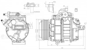 Компрессор кондиц. для а/м Ford Explorer 11- 3.5i LCAC1011 LCAC 1011 LUZAR