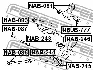 Сайлентблок NAB-091 NAB-091 FEBEST