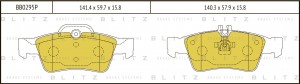 Колодки тормозные дисковые задние MERCEDES W211 02- BB0295P BB0295P BLITZ