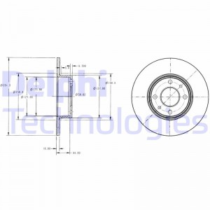 BG2322 диск тормозной задний!\ Alfa Romeo 164, Fiat Croma 2.0/3.0 84> BG2322 DELPHI